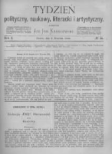Tydzień Polityczny, Naukowy, Literacki i Artystyczny. 1870 R.1 nr36