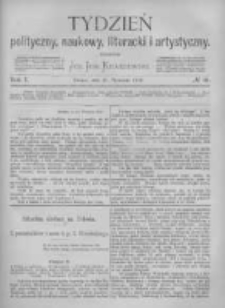 Tydzień Polityczny, Naukowy, Literacki i Artystyczny. 1870 R.1 nr37