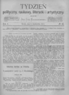 Tydzień Polityczny, Naukowy, Literacki i Artystyczny. 1870 R.1 nr40