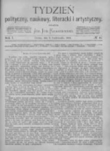 Tydzień Polityczny, Naukowy, Literacki i Artystyczny. 1870 R.1 nr41