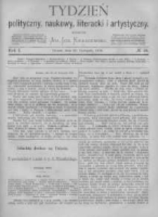 Tydzień Polityczny, Naukowy, Literacki i Artystyczny. 1870 R.1 nr48