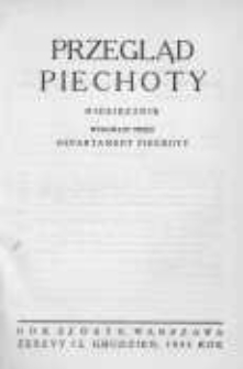 Przegląd Piechoty: miesięcznik wydawany przez Departament Piechoty 1933 grudzień R.6 Z.11