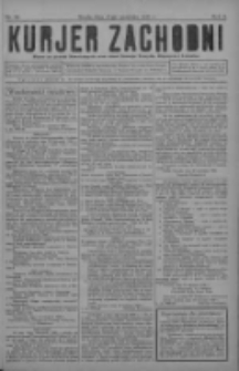 Kurjer Zachodni: pismo na powiat nowotomyski oraz miast Nowego Tomyśla, Zbąszynia i Lw&oacute;wka 1930.09.17 R.6 Nr75