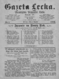 Gazeta Lecka. 1889 nr1