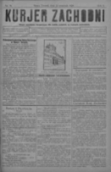 Kurjer Zachodni: pismo narodowe, bezpartyjne dla rodzin polskich na kresach zachodnich 1929.09.21 R.5 Nr76