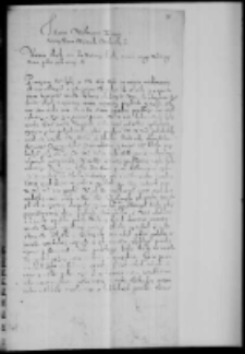 List szlachty litewskiej do Krzysztofa Radziwiłła 1595