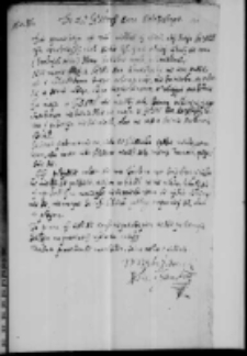 Instrukcja wojew&oacute;dztwa krakowskiego dla posła do kr&oacute;la ok. 1606