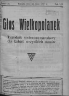 Głos Wielkopolanek: tygodnik społeczno-narodowy dla kobiet wszystkich stan&oacute;w 1921.05.22 R.14 Z.21