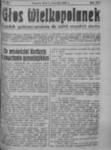 Głos Wielkopolanek: tygodnik społeczno-narodowy dla kobiet wszystkich stanów 1921.08.07 R.14 Z.32