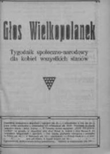 Głos Wielkopolanek: tygodnik społeczno-narodowy dla kobiet wszystkich stanów 1921.08.28 R.14 Z.35