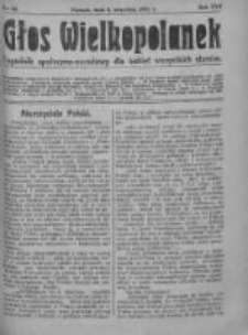 Głos Wielkopolanek: tygodnik społeczno-narodowy dla kobiet wszystkich stan&oacute;w 1921.09.04 R.14 Z.36