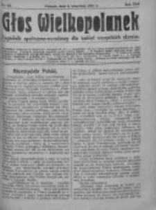 Głos Wielkopolanek: tygodnik społeczno-narodowy dla kobiet wszystkich stanów 1921.09.04 R.14 Z.36