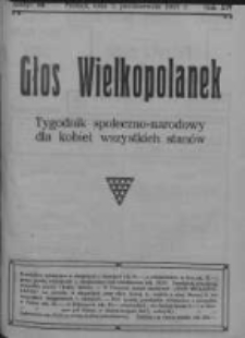 Głos Wielkopolanek: tygodnik społeczno-narodowy dla kobiet wszystkich stanów 1921.10.02 R.14 Z.40