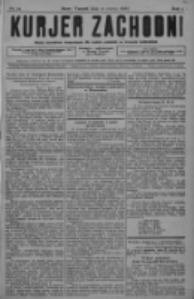Kurjer Zachodni: pismo narodowe, bezpartyjne dla rodzin polskich na kresach zachodnich 1928.03.24 R.4 Nr24