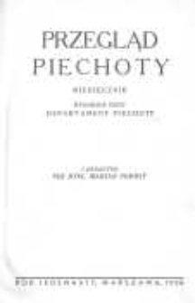 Przegląd Piechoty: miesięcznik wydawany przez Departament Piechoty 1938 R.11 Z.1-6