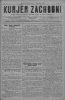 Kurjer Zachodni: pismo narodowe, bezpartyjne dla rodzin polskich na kresach zachodnich 1928.09.22 R.4 Nr76