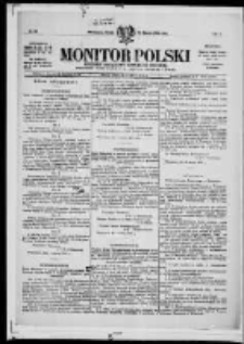 Monitor Polski. Dziennik Urzędowy Rzeczypospolitej Polskiej. 1919.03.12 R.2 nr58