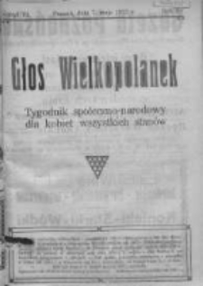 Głos Wielkopolanek: tygodnik społeczno-narodowy dla kobiet wszystkich stan&oacute;w 1922.05.07 R.15 Z.19