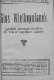 Głos Wielkopolanek: tygodnik społeczno-narodowy dla kobiet wszystkich stan&oacute;w 1922.12.10 R.15 Z.50