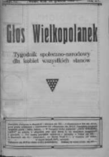 Głos Wielkopolanek: tygodnik społeczno-narodowy dla kobiet wszystkich stanów 1922.12.24 R.15 Z.52