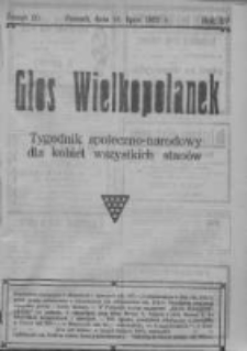 Głos Wielkopolanek: tygodnik społeczno-narodowy dla kobiet wszystkich stanów 1922.07.16 R.15 Z.29