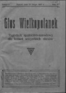 Głos Wielkopolanek: tygodnik społeczno-narodowy dla kobiet wszystkich stanów 1923.02.25 R.16 Z.8