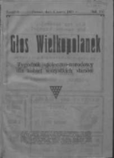 Głos Wielkopolanek: tygodnik społeczno-narodowy dla kobiet wszystkich stanów 1923.03.04 R.16 Z.9