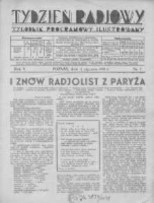 Tydzień Radjowy. 1931 R.5 nr1