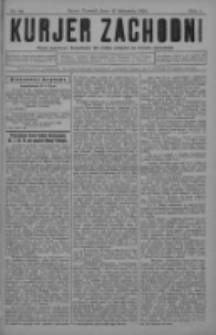 Kurjer Zachodni: pismo narodowe, bezpartyjne dla rodzin polskich na kresach zachodnich 1928.11.17 R.4 Nr92
