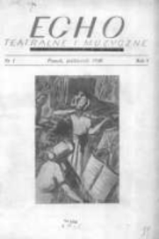 Echo Teatralne i Muzyczne 1948 październik R.1 Nr1