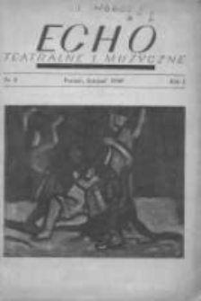 Echo Teatralne i Muzyczne 1948 listopad R.1 Nr2