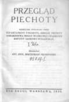 Przegląd Piechoty: miesięcznik wydawany przez Departament Piechoty, Sekcję Piechoty Towarzystwa Wiedzy Wojskowej i Wojskowy Instytut Naukowo-Wydawniczy 1929 styczeń R.2 Z.1