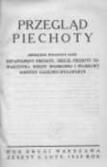 Przegląd Piechoty: miesięcznik wydawany przez Departament Piechoty, Sekcję Piechoty Towarzystwa Wiedzy Wojskowej i Wojskowy Instytut Naukowo-Wydawniczy 1929 luty R.2 Z.2