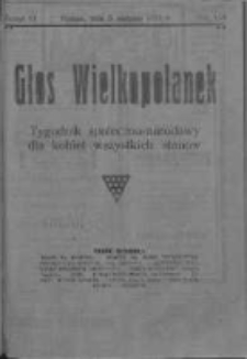 Głos Wielkopolanek: tygodnik społeczno-narodowy dla kobiet wszystkich stanów 1923.08.05 R.16 Z.31