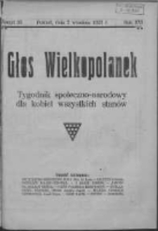 Głos Wielkopolanek: tygodnik społeczno-narodowy dla kobiet wszystkich stan&oacute;w 1923.09.02 R.16 Z.35