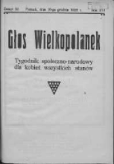 Głos Wielkopolanek: tygodnik społeczno-narodowy dla kobiet wszystkich stan&oacute;w 1923.12.16 R.16 Z.50