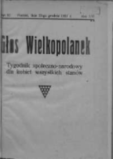 Głos Wielkopolanek: tygodnik społeczno-narodowy dla kobiet wszystkich stanów 1923.12.23 R.16 Z.51