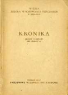 Kronika. Wyższa Szkoła Wychowania Fizycznego w Poznaniu Z.1 do 1956/57