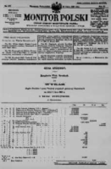 Monitor Polski. Dziennik Urzędowy Rzeczypospolitej Polskiej. 1928.07.23 R.11 nr167