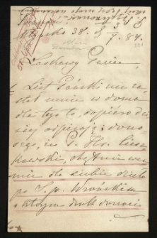 List od Dembińskiej Klary