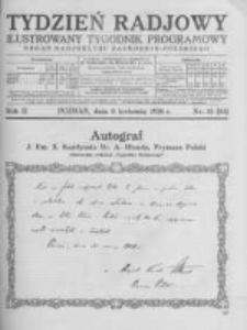 Tydzień Radjowy. 1928 R.2 nr15