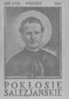Pokłosie Salezjańskie. 1934 R.18 nr9