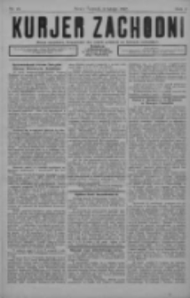 Kurjer Zachodni: pismo narodowe, bezpartyjne dla rodzin polskich na kresach zachodnich 1927.02.12 R.3 Nr13