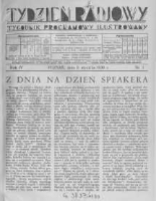 Tydzień Radjowy. 1930 R.4 nr1