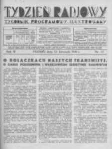 Tydzień Radjowy. 1930 R.4 nr47
