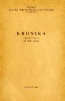 Kronika. Wyższa Szkoła Wychowania Fizycznego w Poznaniu Z.5 1960/61