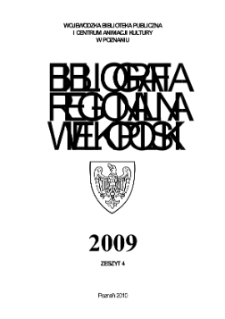 Bibliografia Regionalna Wielkopolski : 2009 z.4