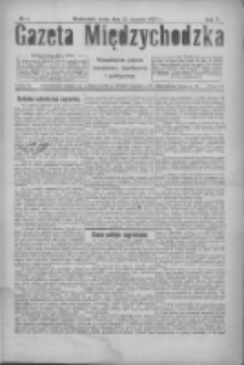 Gazeta Międzychodzka: niezależne pismo narodowe, społeczne i polityczne 1927.01.12 R.5 Nr5