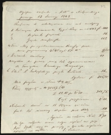 Wykazy prenumeratorów prelekcji Mickiewicza, notatki i rachunki