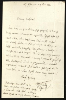 List od Jedlińskiego D. Juliana